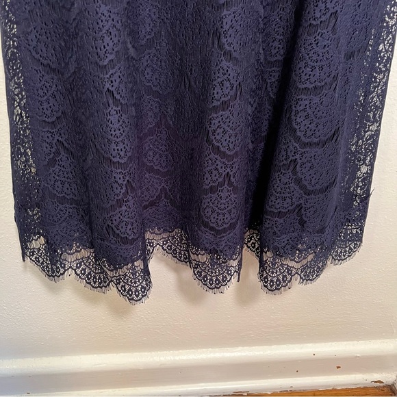 Kensie Fit & Flare Dress Navy Blue Lace 8 - Picture 6 of 15